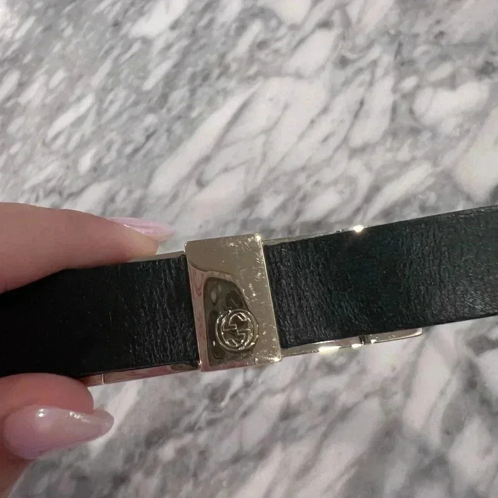 Authentic Gucci Black Bow Belt - 17 Inches